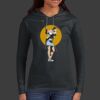 Ladies 100% Ring Spun Cotton Long Sleeve Hooded T Shirt Thumbnail