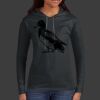 Ladies 100% Ring Spun Cotton Long Sleeve Hooded T Shirt Thumbnail