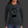 Ladies 100% Ring Spun Cotton Long Sleeve Hooded T Shirt Thumbnail