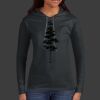 Ladies 100% Ring Spun Cotton Long Sleeve Hooded T Shirt Thumbnail