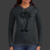 Ladies 100% Ring Spun Cotton Long Sleeve Hooded T Shirt Thumbnail