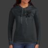 Ladies 100% Ring Spun Cotton Long Sleeve Hooded T Shirt Thumbnail