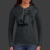 Ladies 100% Ring Spun Cotton Long Sleeve Hooded T Shirt Thumbnail